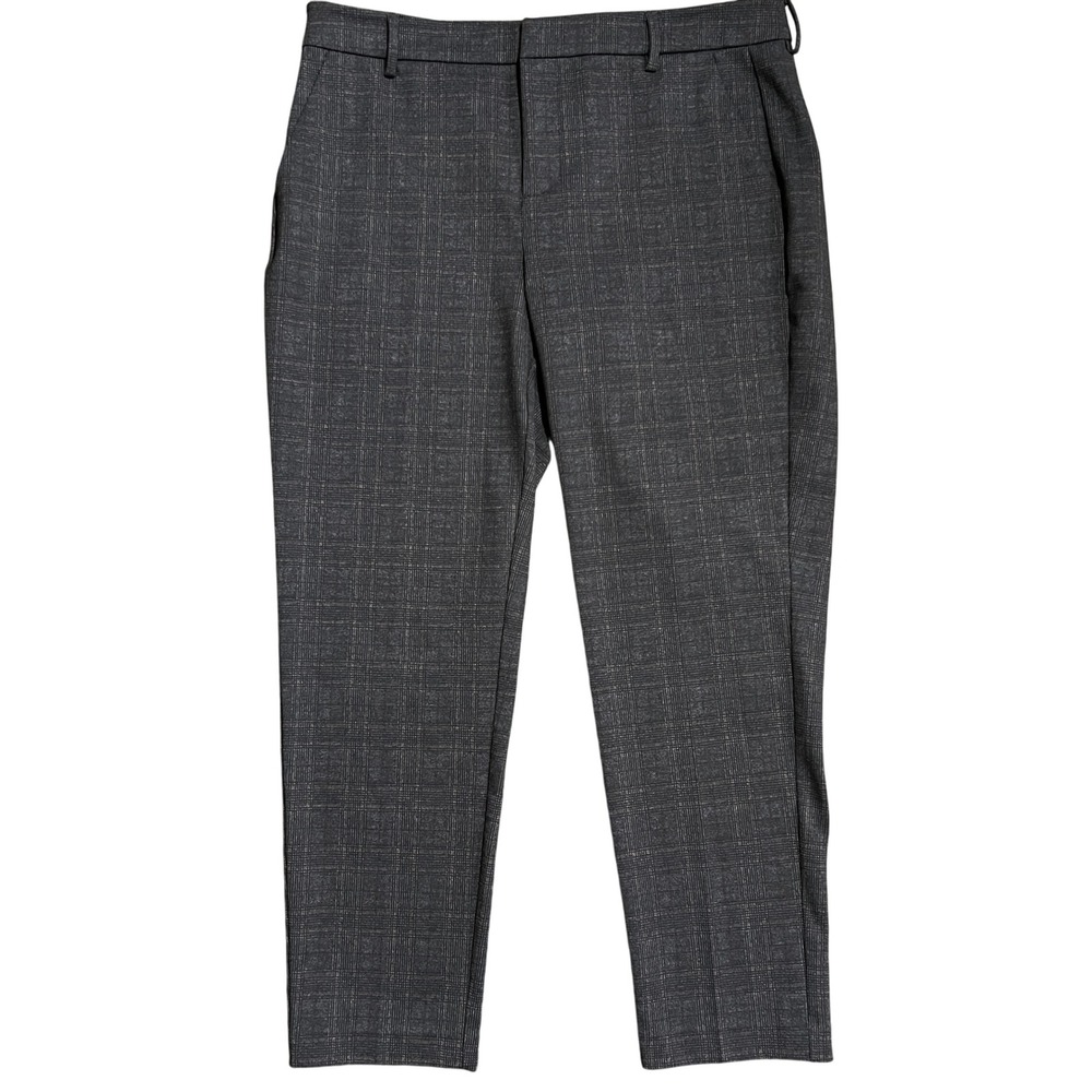 LIVERPOOL LOS ANGELES Women's Gray Plaid Tailored Ankle Pants Size‎ 14/32